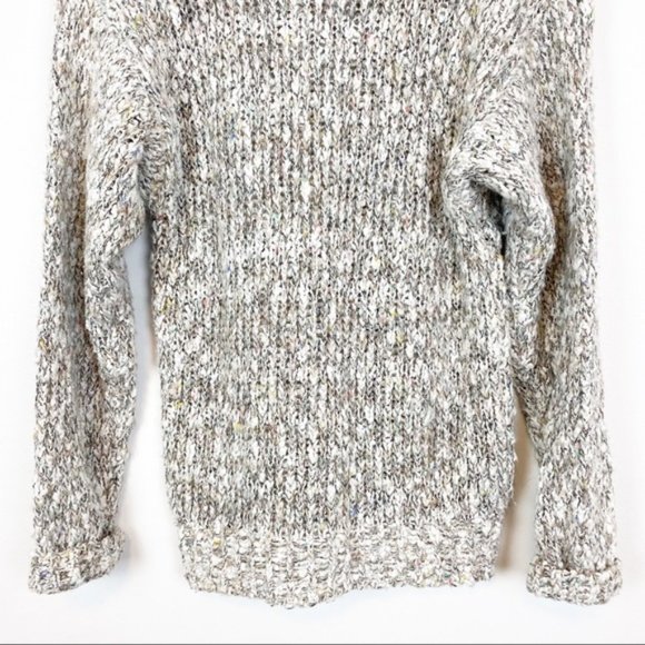 Vintage | Multicolour Textured Knit Mock Neck Sweater Size L - Picture 6 of 8